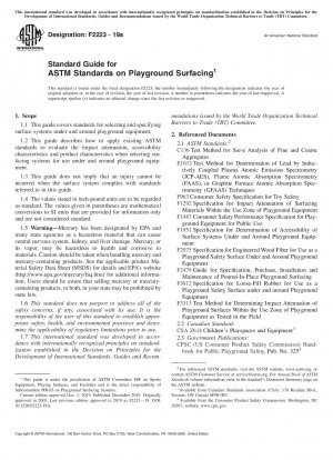 Standardhandbuch für ASTM-Standards für Spielplatzbeläge