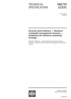 Sicherheit und Belastbarkeit – Business-Continuity-Management-Systeme – Leitlinien für die Business-Continuity-Strategie