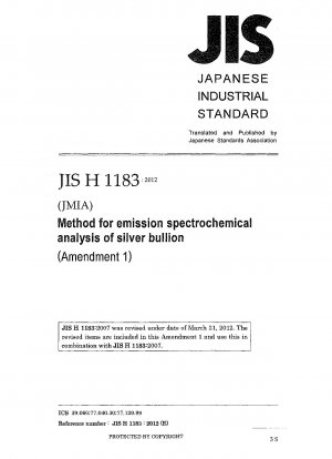 Methode zur emissionsspektrochemischen Analyse von Silberbarren (Änderungsantrag 1)
