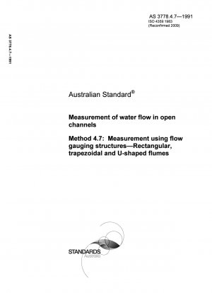Messung des Wasserdurchflusses in offenen Gerinnen mittels Durchflussmessaufbauten Rechteck-, Trapez- und U-förmige Gerinne