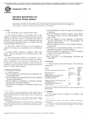 Standardspezifikation für Xylol in Nitrierungsqualität