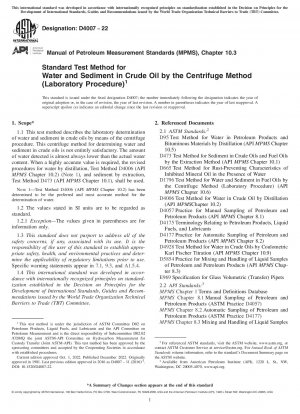 Standardtestmethode für Wasser und Sediment in Rohöl durch die Zentrifugenmethode (Laborverfahren)