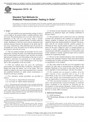 Standardtestmethoden für die Prüfung vorgebohrter Druckmessgeräte in Böden