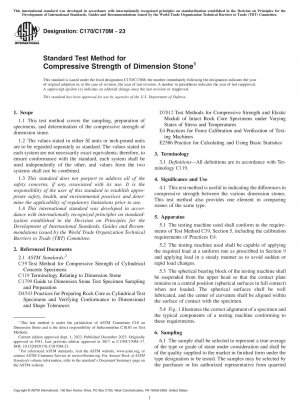 Standardtestmethode für die Druckfestigkeit von Dimensionssteinen