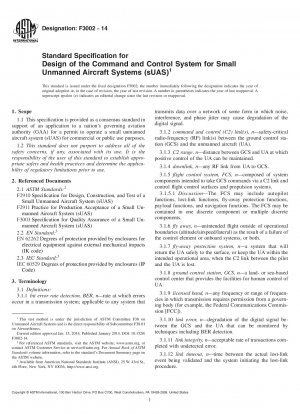 Standardspezifikation für den Entwurf des Befehls- und Kontrollsystems für kleine unbemannte Flugzeugsysteme „SUAS“.