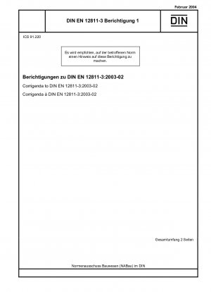 Berichtigungen zu DIN EN 12811-3:2003-02