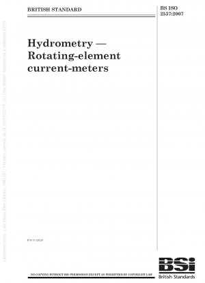 Hydrometrie. Strommesser mit rotierendem Element