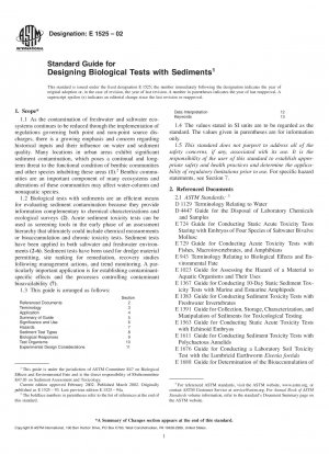 Standardhandbuch für die Gestaltung biologischer Tests mit Sedimenten