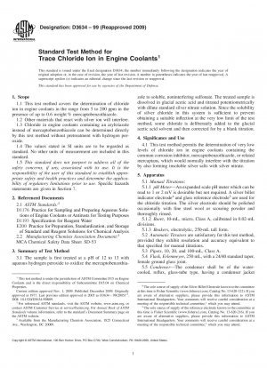 Standardtestmethode für Spuren von Chloridionen in Motorkühlmitteln