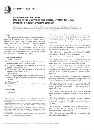 Standardspezifikation für den Entwurf des Befehls- und Kontrollsystems für kleine unbemannte Flugzeugsysteme 40;sUAS41;