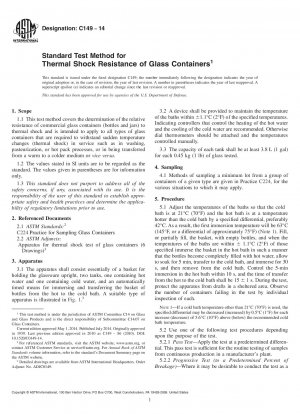 Standardtestmethode für die Temperaturwechselbeständigkeit von Glasbehältern