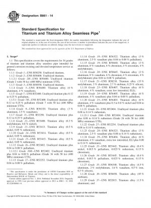 Standardspezifikation für nahtlose Rohre aus Titan und Titanlegierungen