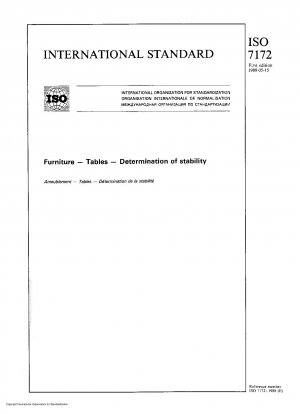 Möbel – Tische – Bestimmung der Stabilität Erstausgabe