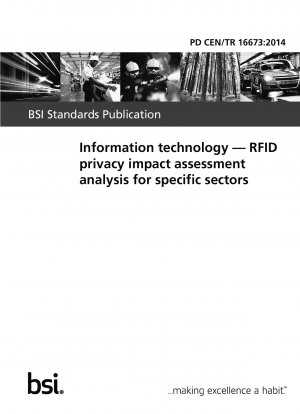 Informationstechnologie – Analyse der Auswirkungen auf den Datenschutz von RFID für bestimmte Sektoren
