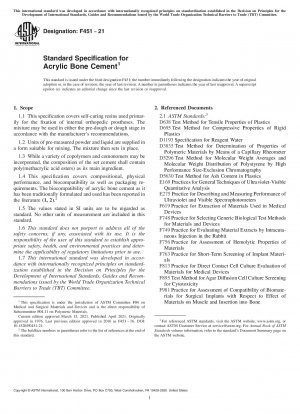 Standardspezifikation für Acryl-Knochenzement
