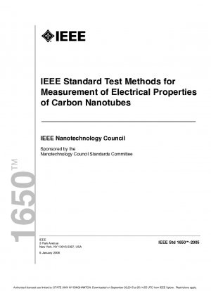 IEEE-Standardtestmethoden zur Messung der elektrischen Eigenschaften von Kohlenstoffnanoröhren