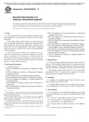 Standardspezifikation für kationisch emulgierten Asphalt