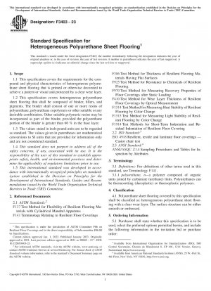 Standardspezifikation für heterogene Polyurethan-Bodenbeläge