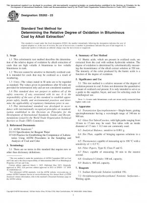 Standardtestmethode zur Bestimmung des relativen Oxidationsgrads in Steinkohle durch Alkaliextraktion