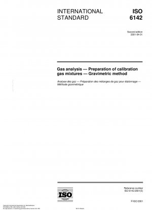 Gasanalyse – Herstellung von Kalibriergasgemischen – Gravimetrische Methode