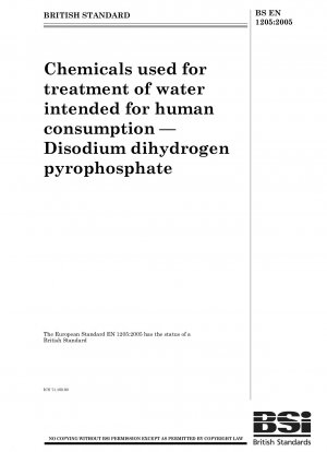 Chemikalien zur Aufbereitung von Wasser für den menschlichen Gebrauch – Dinatriumdihydrogenpyrophosphat