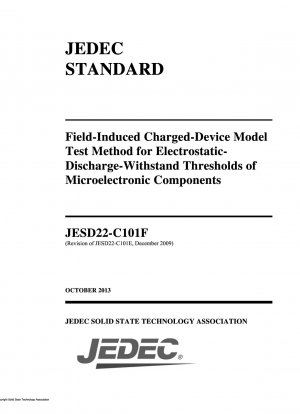 Feldinduziertes Modelltestverfahren für geladene Geräte für die Widerstandsschwellenwerte für elektrostatische Entladungen mikroelektronischer Komponenten