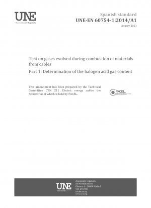 Prüfung der Gase, die bei der Verbrennung von Kabelmaterialien entstehen – Teil 1: Bestimmung des Halogensäuregasgehalts