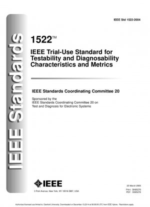 IEEE-Standard für Testbarkeits- und Diagnostizierbarkeitsmerkmale und -metriken