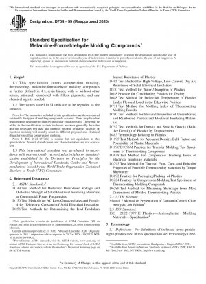Standardspezifikation für Melamin-Formaldehyd-Formmassen