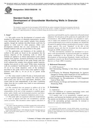 Standardhandbuch für die Entwicklung von Grundwasserüberwachungsbrunnen in körnigen Grundwasserleitern