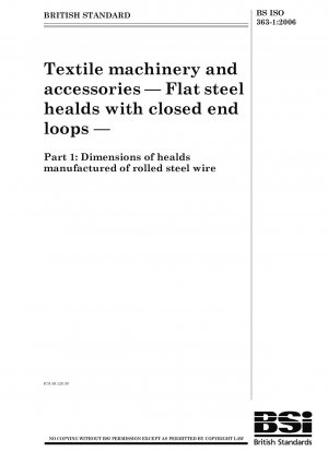 Textilmaschinen und Zubehör - Flache Stahllitzen mit geschlossenen Endschlaufen - Abmessungen von Weblitzen aus gewalztem Stahldraht