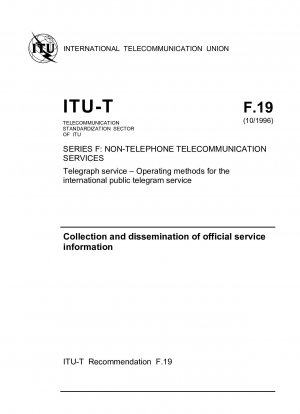 Telegraphendienst Betriebsmethoden für den internationalen öffentlichen Telegrammdienst