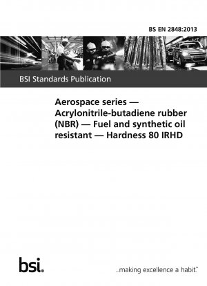 Luft- und Raumfahrtserie. Acrylnitril-Butadien-Kautschuk (NBR). Beständig gegen Kraftstoffe und synthetische Öle. Härte 80 IRHD
