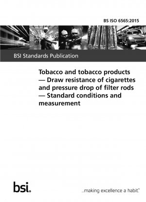 Tabak und Tabakwaren. Zugwiderstand von Zigaretten und Druckabfall von Filterstäben. Standardbedingungen und Messung