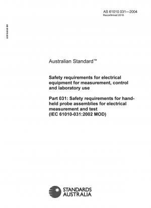 Sicherheitsanforderungen für elektrische Geräte für Mess-, Steuer- und Laborzwecke – Sicherheitsanforderungen für handgeführte Sondenbaugruppen für elektrische Messungen und Tests