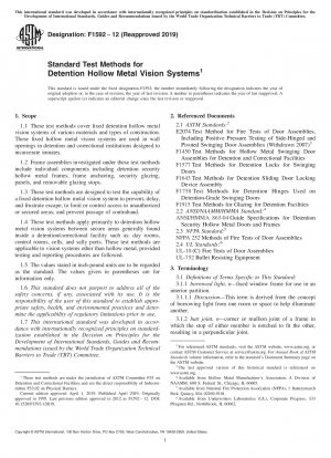 Standardtestmethoden für Hafthohlmetall-Sichtsysteme