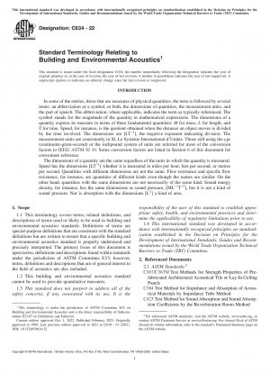 Standardterminologie zur Gebäude- und Umweltakustik