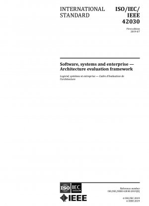 Software@ systems and enterprise - Architecture evaluation framework (First edition)