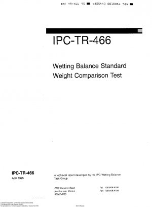 Wetting Balance Standard-Gewichtsvergleichstest