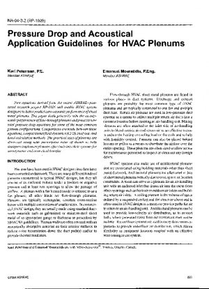 Druckabfall- und akustische Anwendungsrichtlinien für HVAC-Plenums RP-1026