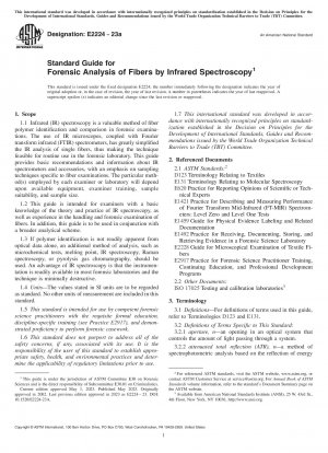 Standardhandbuch für die forensische Analyse von Fasern mittels Infrarotspektroskopie