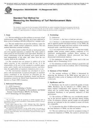 Standardtestmethode zur Messung der Elastizität von Rasenverstärkungsmatten (TRMs)