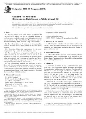 Standardtestmethode für karbonisierbare Substanzen in weißem Mineralöl