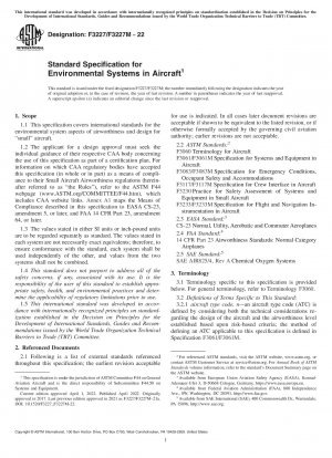 Standardspezifikation für Umweltsysteme in Flugzeugen
