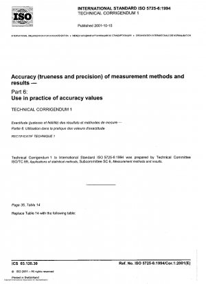 Genauigkeit (Richtigkeit und Präzision) von Messmethoden und -ergebnissen – Teil 6: Verwendung von Genauigkeitswerten in der Praxis
