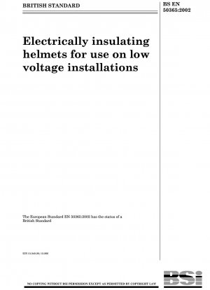 Elektrisch isolierende Helme für den Einsatz in Niederspannungsanlagen