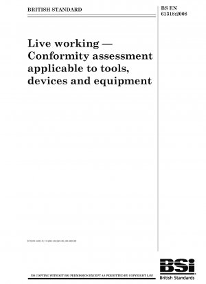 Live-Arbeiten – Konformitätsbewertung für Werkzeuge, Geräte und Ausrüstung