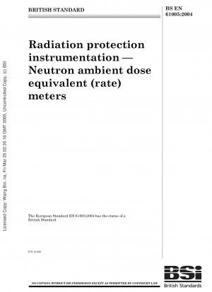 Strahlenschutzinstrumente. Neutronen-Umgebungsdosisäquivalent-(Rate)-Messgeräte