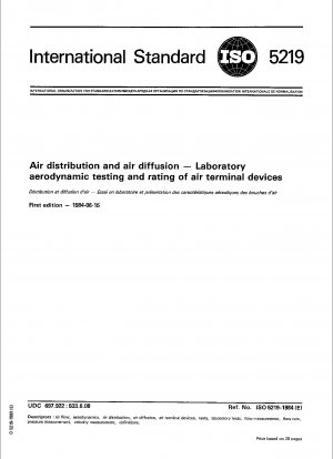 Luftverteilung und Luftdiffusion; Aerodynamische Tests und Bewertung von Luftdurchlassgeräten im Labor