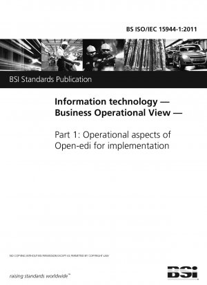 Informationstechnologie. Betriebswirtschaftliche Sicht. Operative Aspekte von Open-edi zur Implementierung